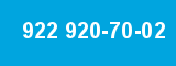 922 920-70-02